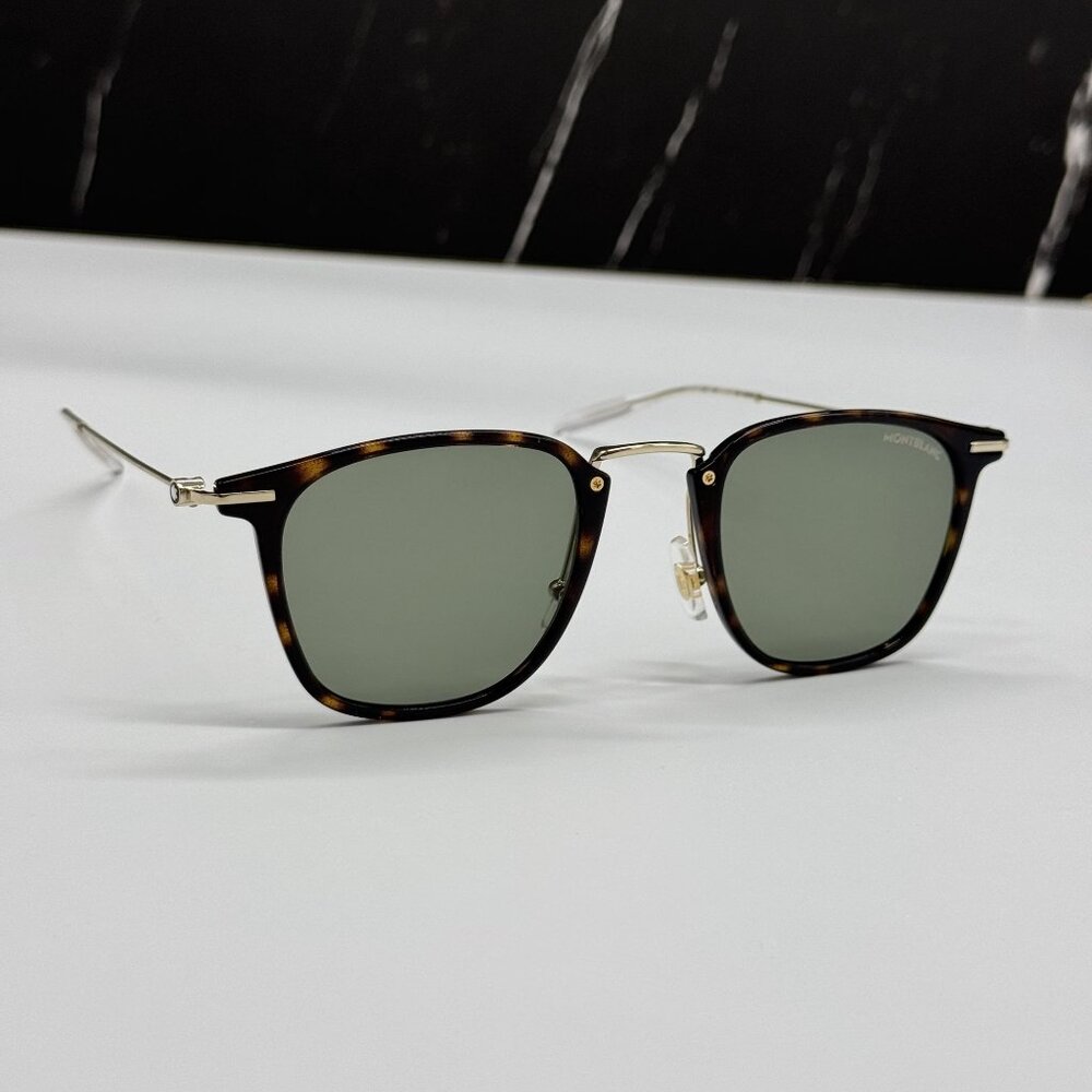 NEW MONTBLANC SUNGLASSES MEN HAVANA GOLD EYEWEAR MONTBLANC MB0295S 002